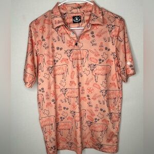 Raised by Coyotes Texas BBQ Youth Performance Tech Polo Size XL